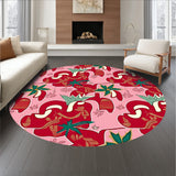 Festive Patchwork with Interlocking Cane and Motifs(Red)