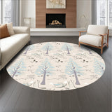 Enchanted Forest Snowfall Holiday Decorative Accent(Beige)