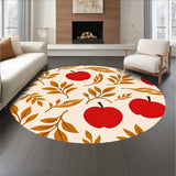 Harvest Orchard Medley with Sun Kissed Apples and Autumn Leaves Motif(Red)