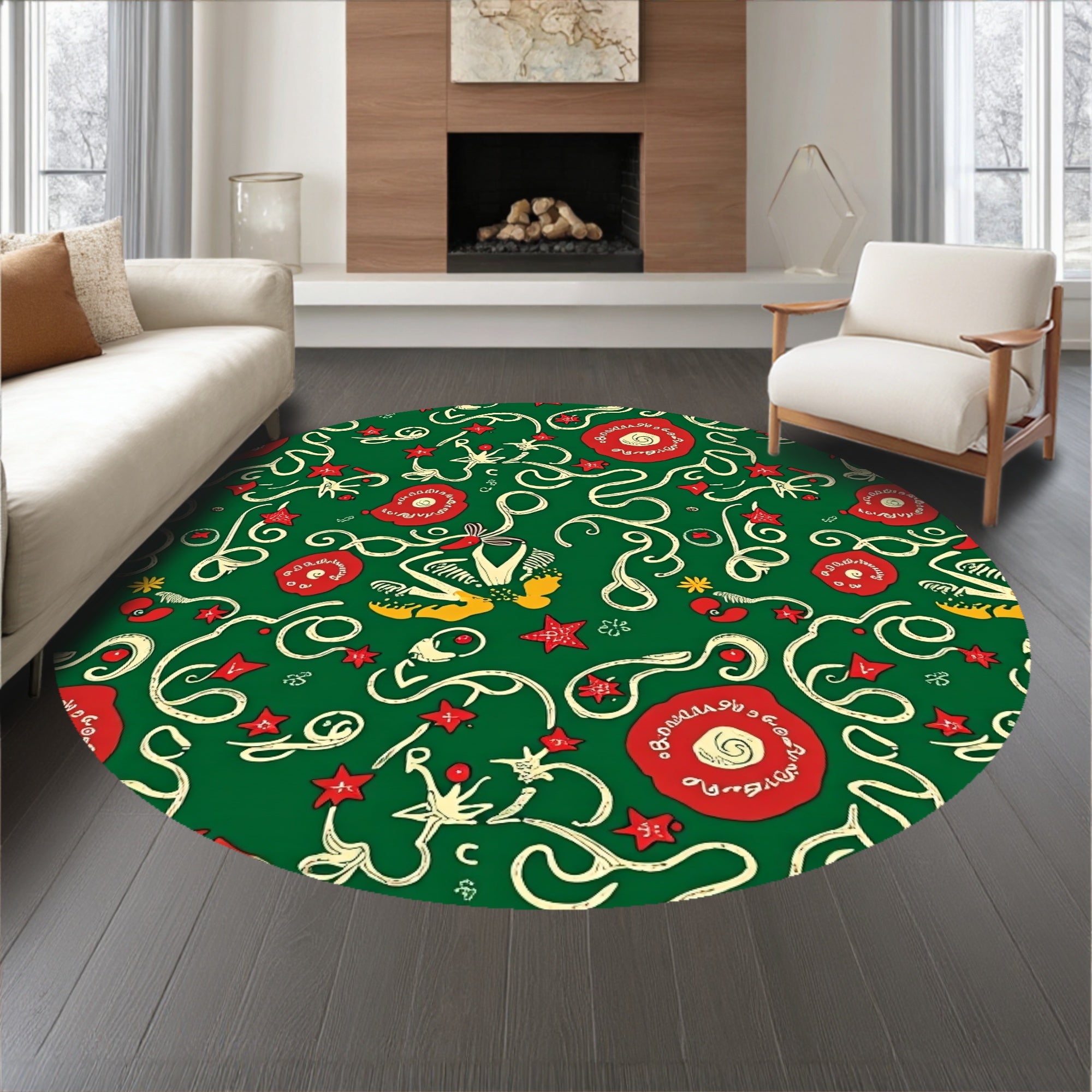 Festive Seashell Holiday Motif Decorative Accent(Green)