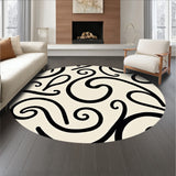 Contemporary Swirl Motif With Neutral Palette(Black)
