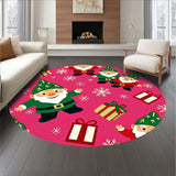 Festive Gnome Snowflake Doormat Holiday Candle Gift Box Design(Pink)