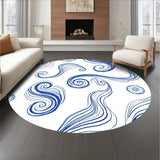 Bohemian Spiral Galaxy Textured with Swirling(Blue)