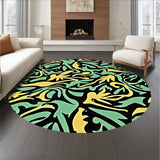 Fresh Palm Frond Mosaic with Abstract Interlocking Festive(Black)