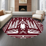 Enchanted Mythical Floor Displaying Icy Decorations(Red)