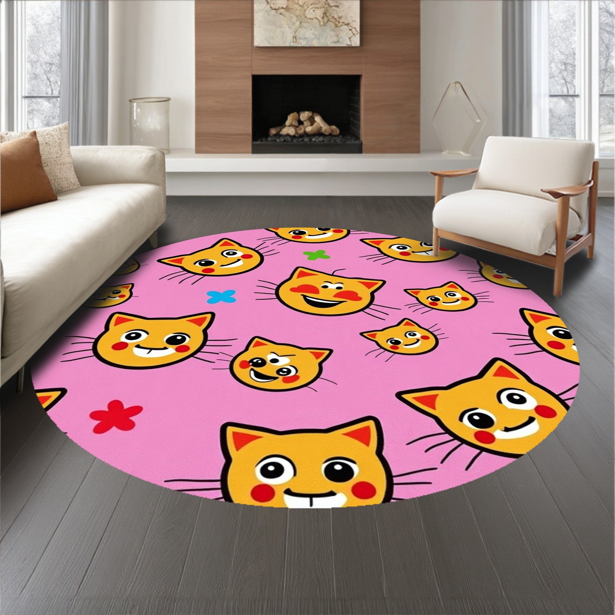 Humorous Battered Puss Flashing Decoration(Pink)