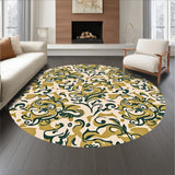 Modern Botanical Paisley Swirl Decorative Contemporary Luxury (Beige) - ODIKA