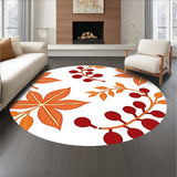 Autumn Harvest Semicircle Welcome With Vibrant Leaf Berry Design(Orange)