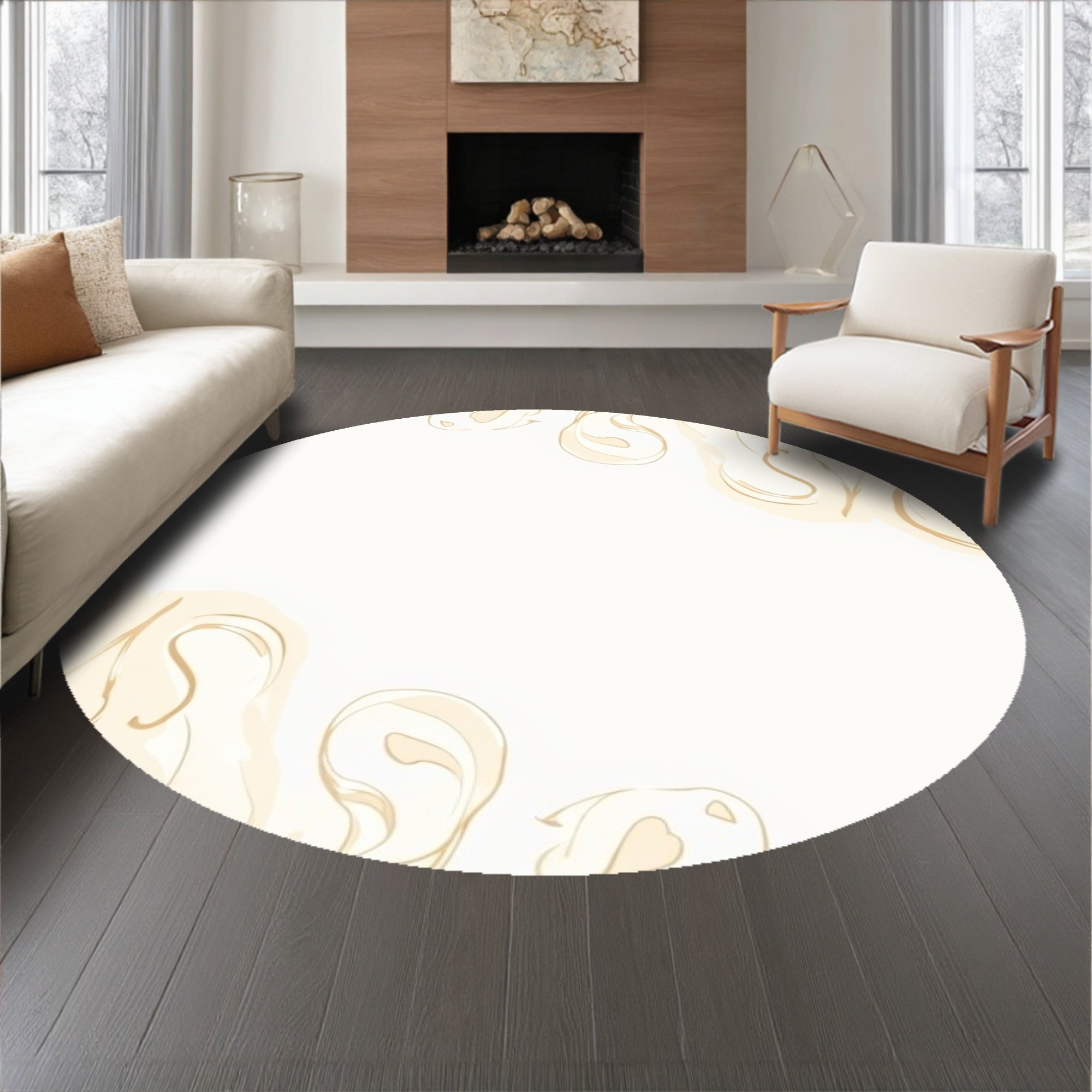 Exquisite Heavenly Cloud Swirl Dreamy Ethereal Decorative Accent (Beige) - ODIKA