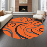 Abstract Smoke Trails Featuring Deep Grey And Black Tones(Orange)