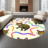 LED Enhanced Tabby Cat Portrait featuring Vibrant Paw Prints(Black)