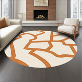 Contemporary Interlocking Mosaic with Muted Earthy Palette(Brown)