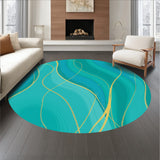 Mystical Azure Stream Elegant Fluid Dynamic(Blue)