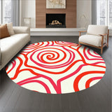 Swirling Spiral Contemporary with Curved Artistic(White)