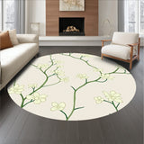 Faded Chinoiserie Blossom Print with Delicate Branch Networks(Ivory)