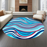 Nautical Wave Crest with Flowing Tidal Design(Blue)