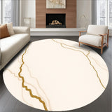 Sophisticated Crystalline Alabaster Flowing Delicate Artistic Motif (Beige)