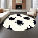 Anime Cat Design with Playful Whisker Details(Black)