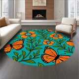 Botanical Monarch Dreamscape with Stylized Accents (Teal) - ODIKA