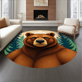 Wilderness Portrait Accent Decorative Floor(Brown)