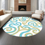 Abstract Waterfall Cascade Swirl Waves Symphony Ribbon Flow (Beige)