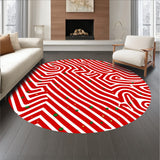 Whimsical Cane Swirls with Spiral Motifs and Festive Accents(Red)