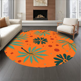 Serene Sunset Canopy with Exotic Ferns and Abstract Animal Inspired(Orange)
