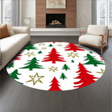Holiday Tree with Decorative Pine Branch Motifs(Red)
