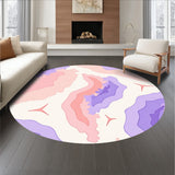 Abstract Watercolor Brush Strokes with Gradient Waves(Pink)