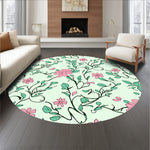 Serene Meadow Floral Swirl Interlocking Decorative Accent (Pink) - ODIKA