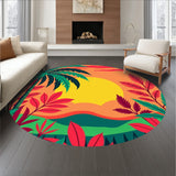 Sunset Safari Adventure Landscape with Tropical Foliage(Orange)