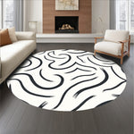 Modern Interlocking Arch Wave with Textured Design (Black) - ODIKA