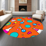 Chemistry Lab Equipment Humor Poster Style Floor Decoration with Beakers(Orange)