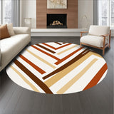 Chevron Zigzag Contemporary Shag with Textured Design(White)