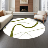 Abstract Brushstroke Wave Contemporary Minimalist Textured (Green)