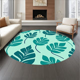 Botanical Oasis with Interlocking Leaf Silhouettes and Subtle Seafoam Highlights(Green)