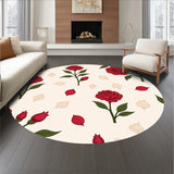 Botanical Rose Garden Anti Slip Hallway(Red)
