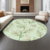 Ornate Boho Garden Vine Motif with Stylized Blooms (Green) - ODIKA