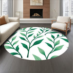 Modern Botanical Leaf Vein Design with Watercolor Wash (Green) - ODIKA