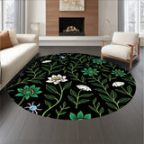 Enchanted Jungle Lotus and Mushroom with Beetle Accents (Black) - ODIKA