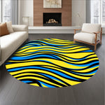 Abstract Wave Ripple with Flowing Curved Lines(Yellow) - ODIKA