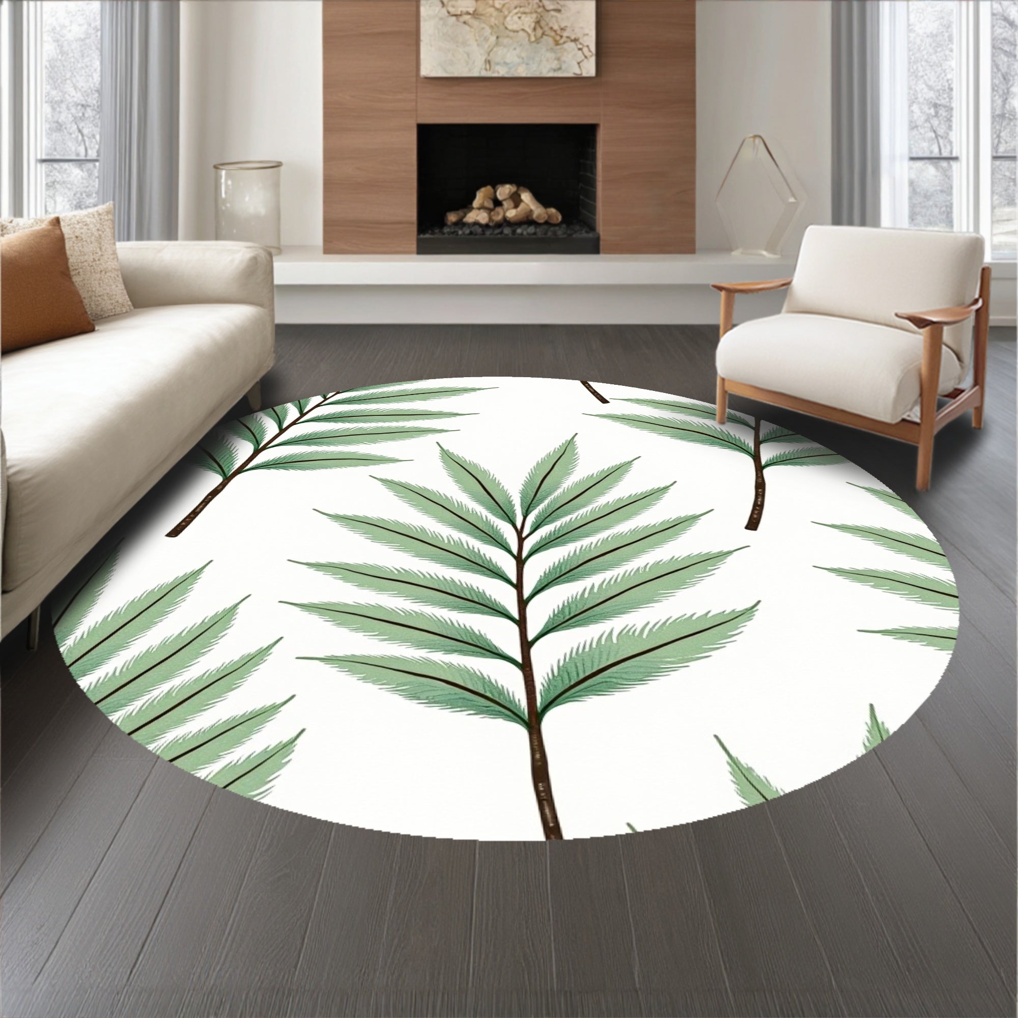 Seasonal Fir Branch Icicle Design Half Moon Entrance(Green)