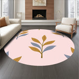 Minimalist Aesthetic Fern with Stylized Floral Clusters and Fluid Motifs (Pink)