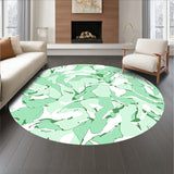 Abstract Brush Strokes with Dynamic Interlocking in Pale Green Shades (Green) - ODIKA