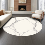 Marble Veined Luxurious Stone Inspired Elegant Natural Texture(White)