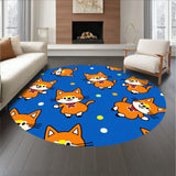 Illuminated Feline Feast Floor Covering With Blinking Holiday(Blue)