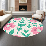 Floral Canopy Design with Airy Blossoms and Stylized Leafy Accents(Pink)