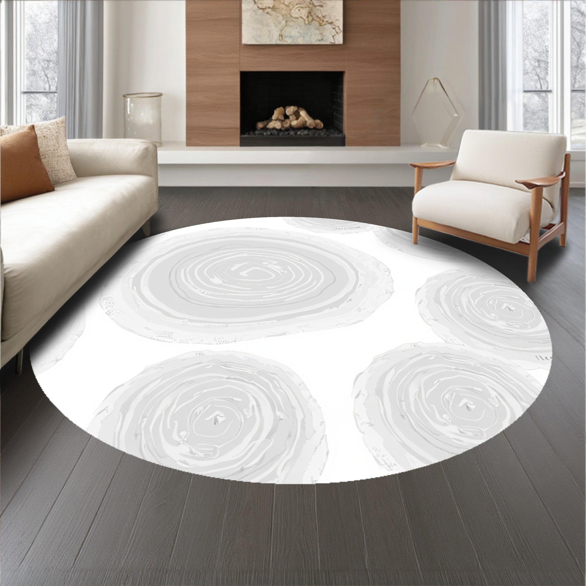 Whispering Mist Cascading Abstract Cloudform(White)