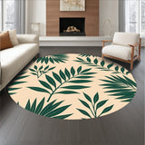 Tropical Foliage Wilderness Print with Nature Inspired Botanical Motifs(Beige)