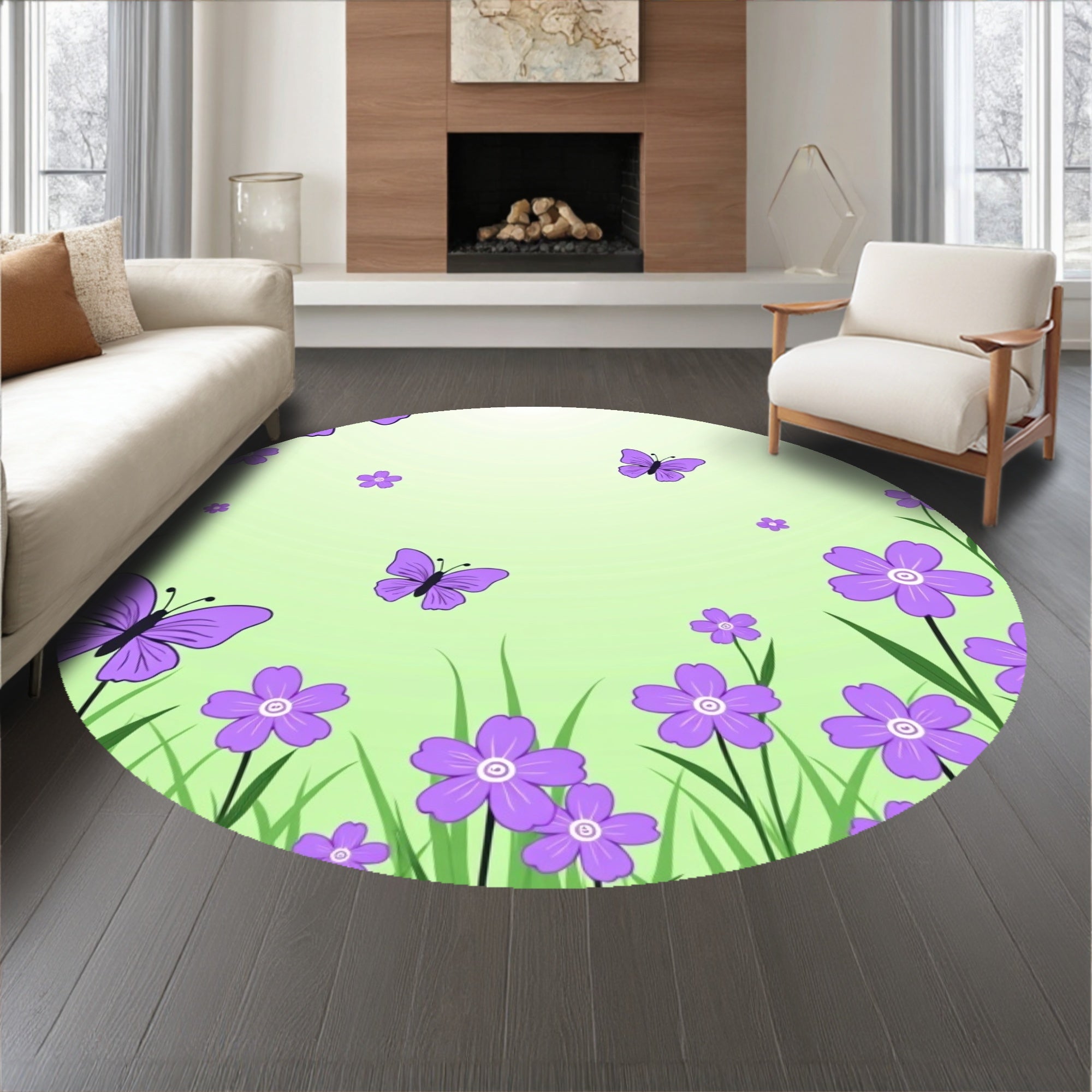 Enchanted Garden Whimsy Magical Fairy Tale Wonderland Fancy(Purple)